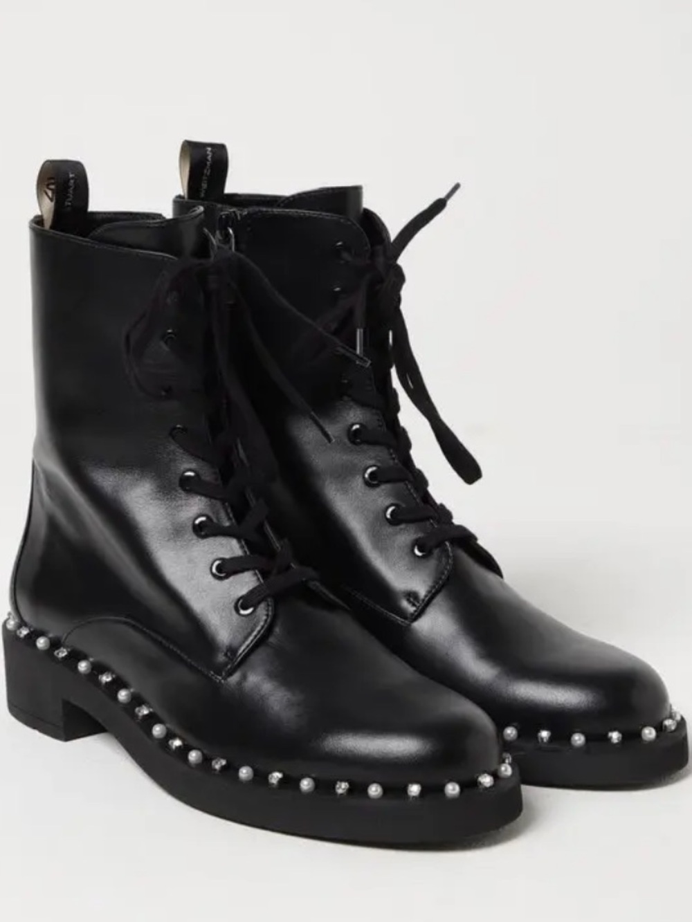 🌹STUART WEITZMAN🌹 Lace-Up Combat Boots In Black Size: 5B